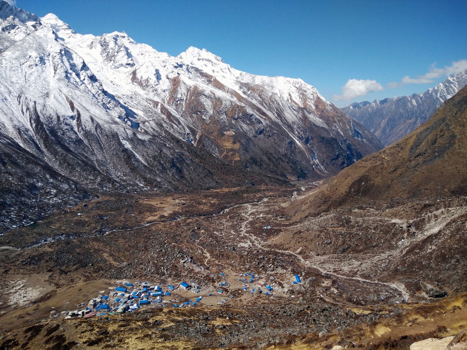 View of Langtang Valley during trek