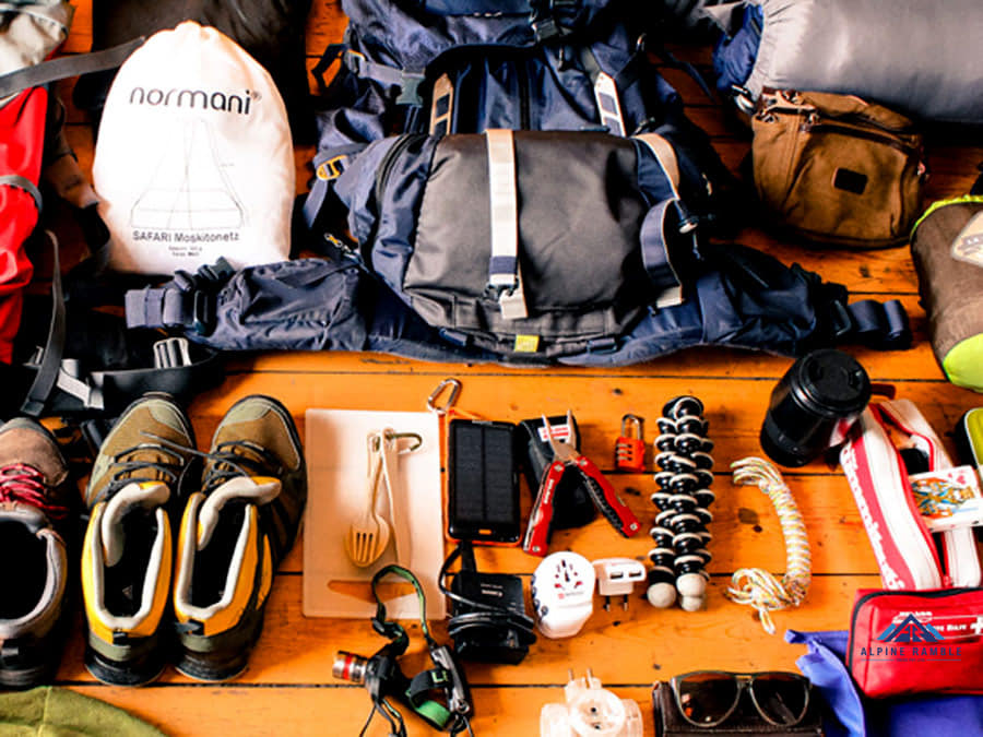 Essentials Pack up for trekking 